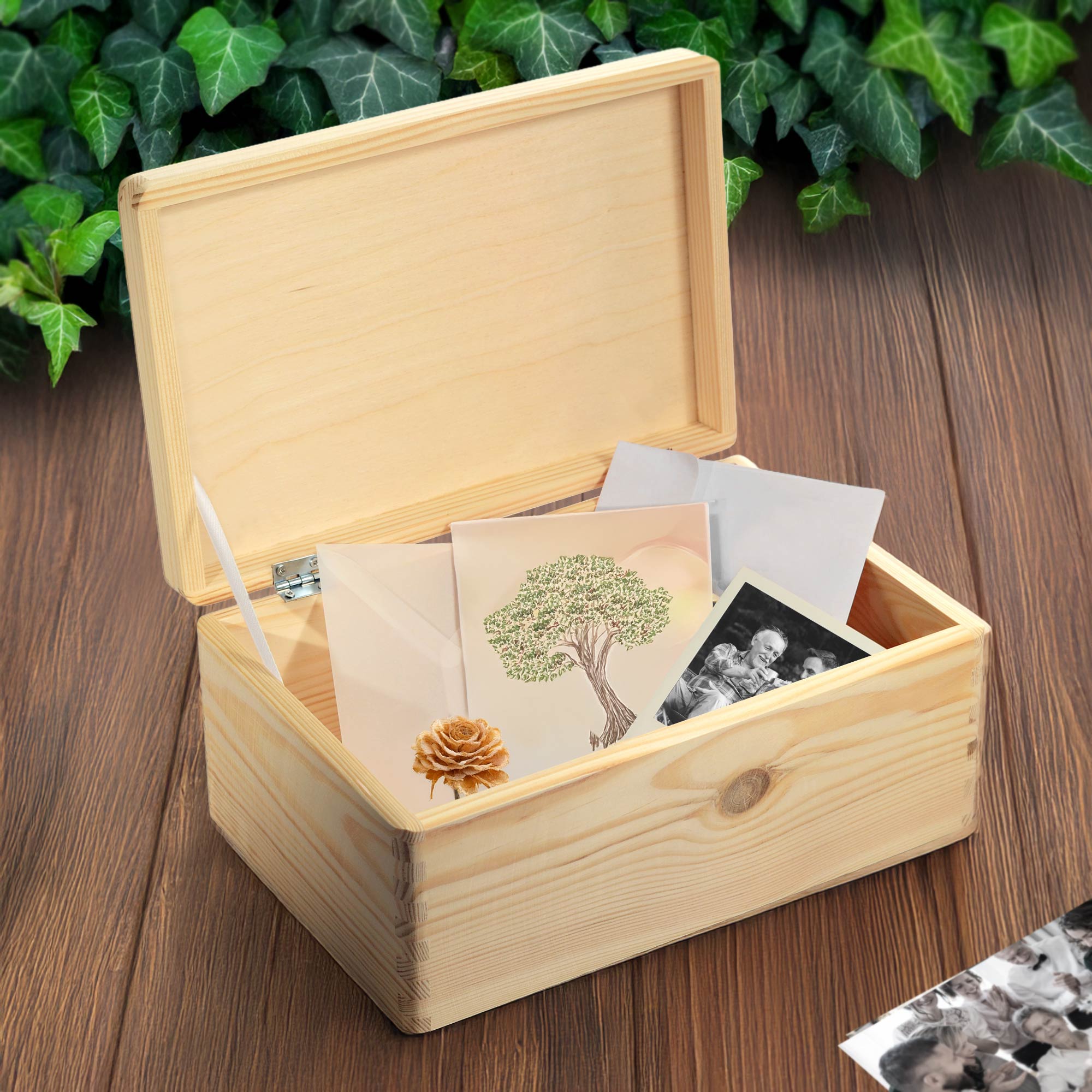 Memorybox mit Deckel - Erinnerungskiste zum Selbstgestalten Memorybox mit Deckel - Erinnerungskiste zum Selbstgestalten