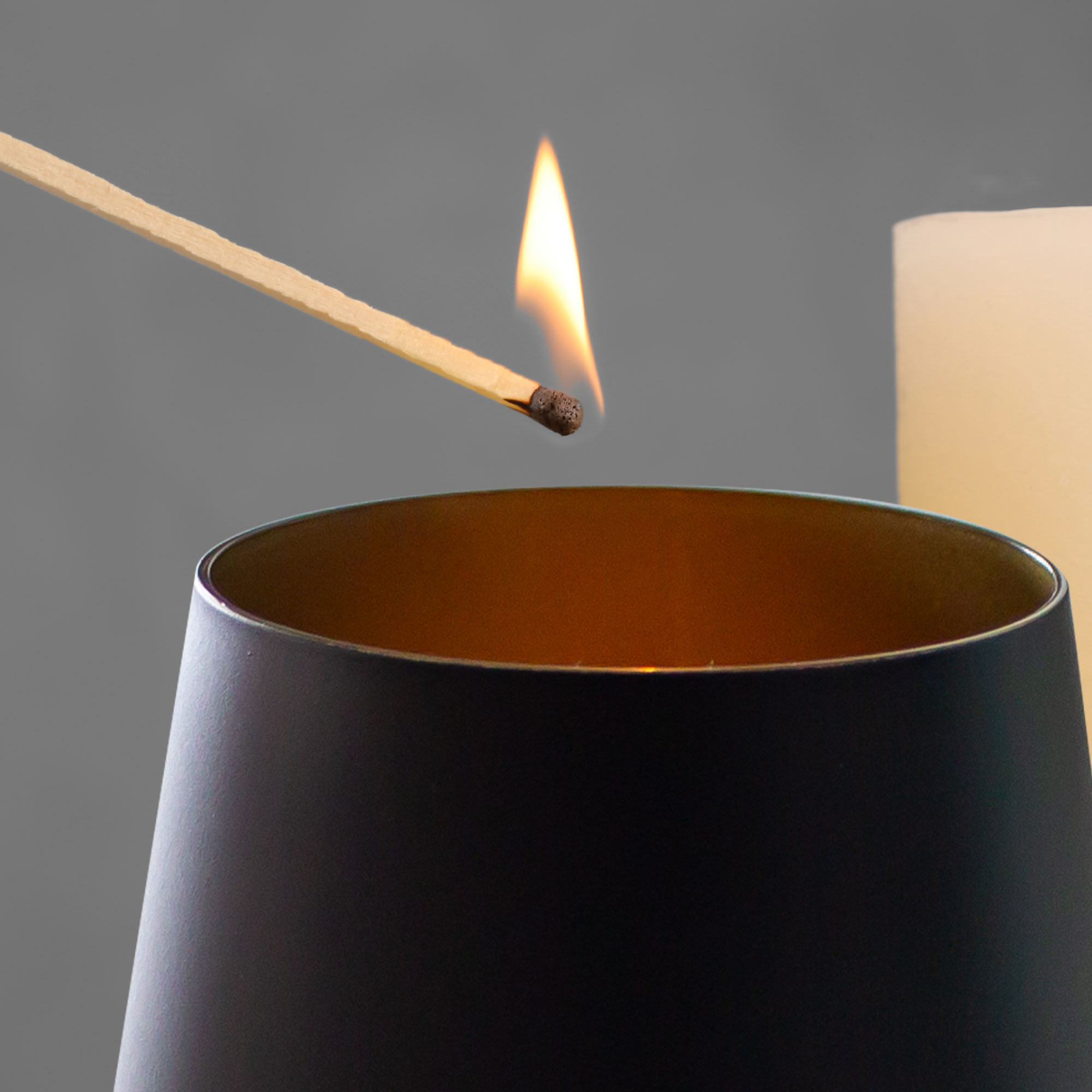 Personalisiertes Windlicht zur Trauer Hund - Schwarz Gold Personalisiertes Windlicht zur Trauer Hund - Schwarz Gold