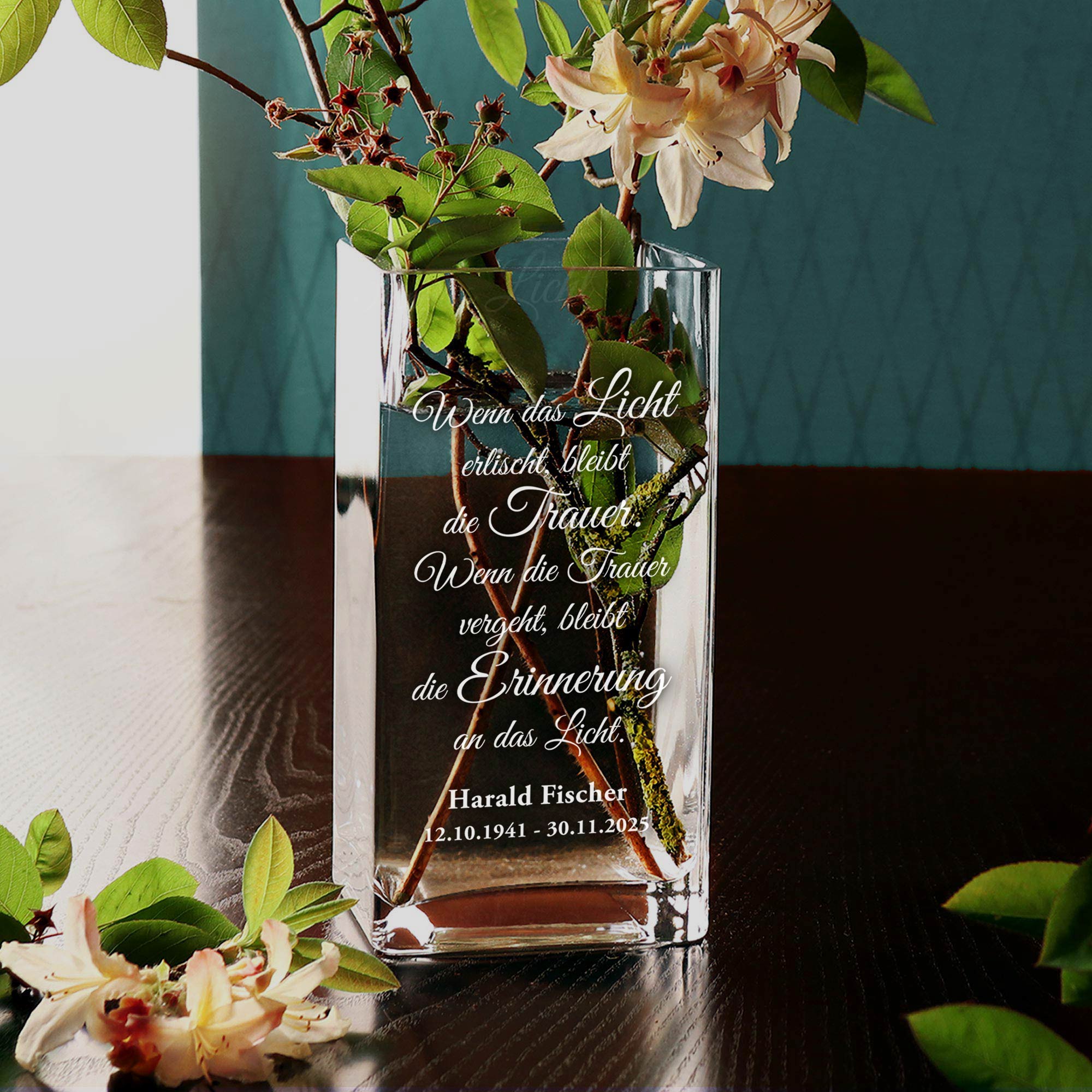 Personalisierte Vase - Wenn das Licht erlischt