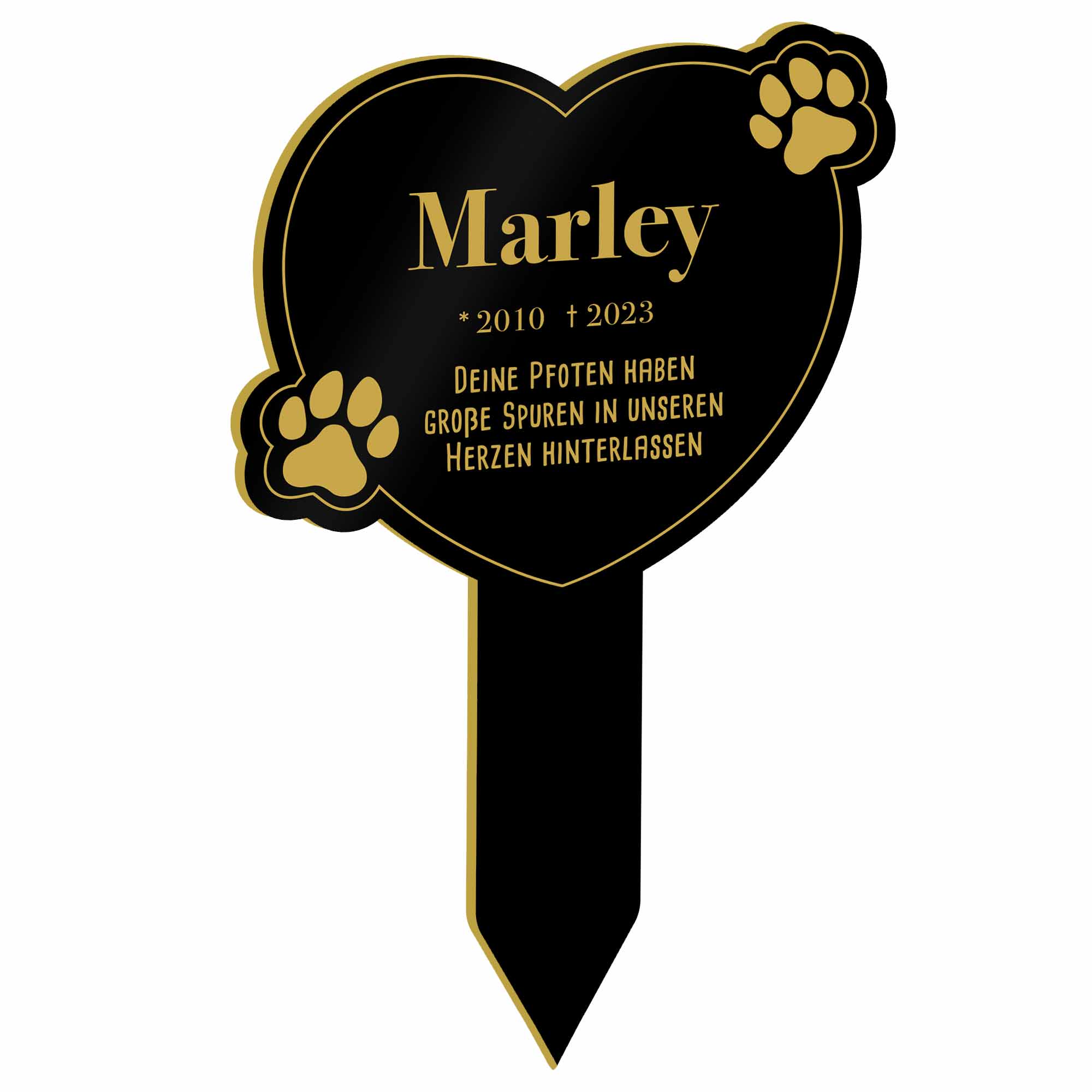 Personalisierte Gedenktafel für Hunde - Schwarz Personalisierte Gedenktafel für Hunde - Schwarz