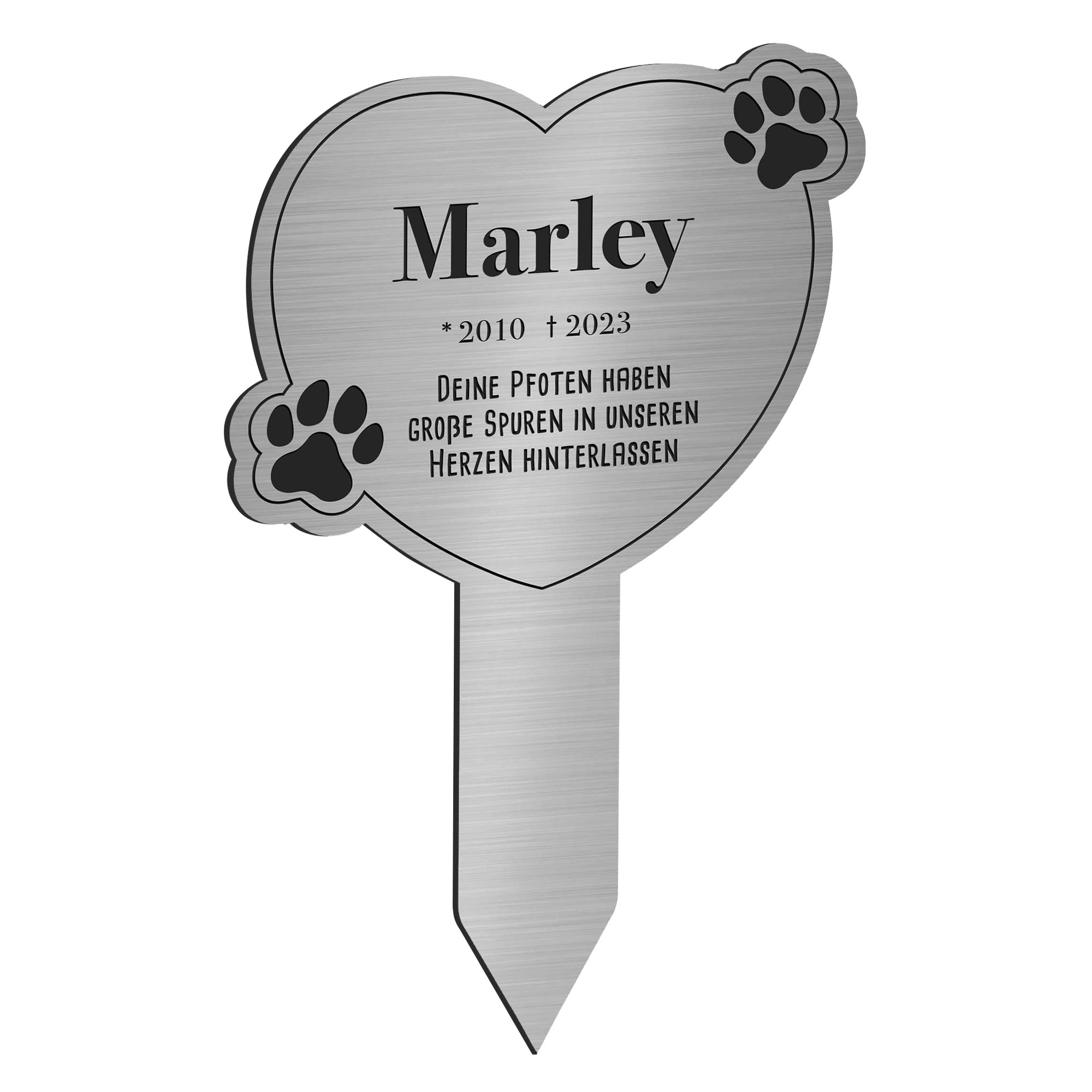 Personalisierte Gedenktafel für Hunde - Silber Personalisierte Gedenktafel für Hunde - Silber